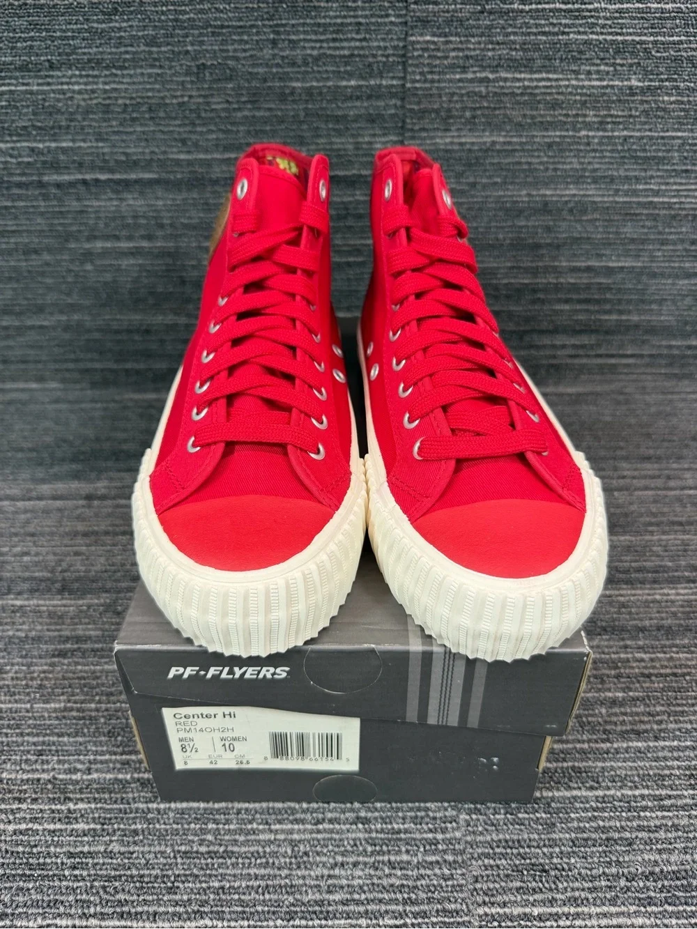 PF Flyers Center Hi Red Vintage Style Canvas Sneakers Men’s 8.5 Women’s 10 New